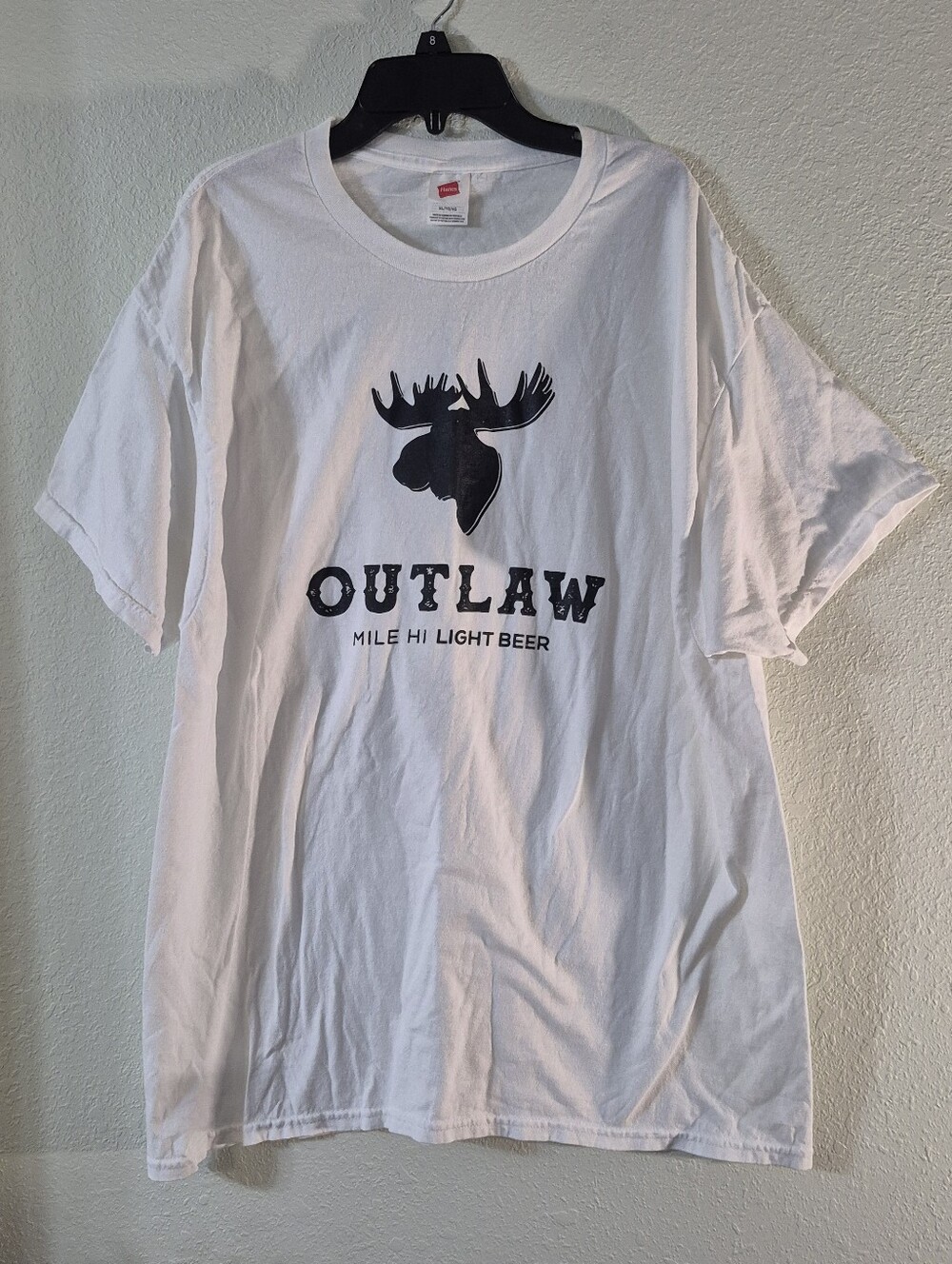 Hanes White Outlaw Moose Graphic Tee